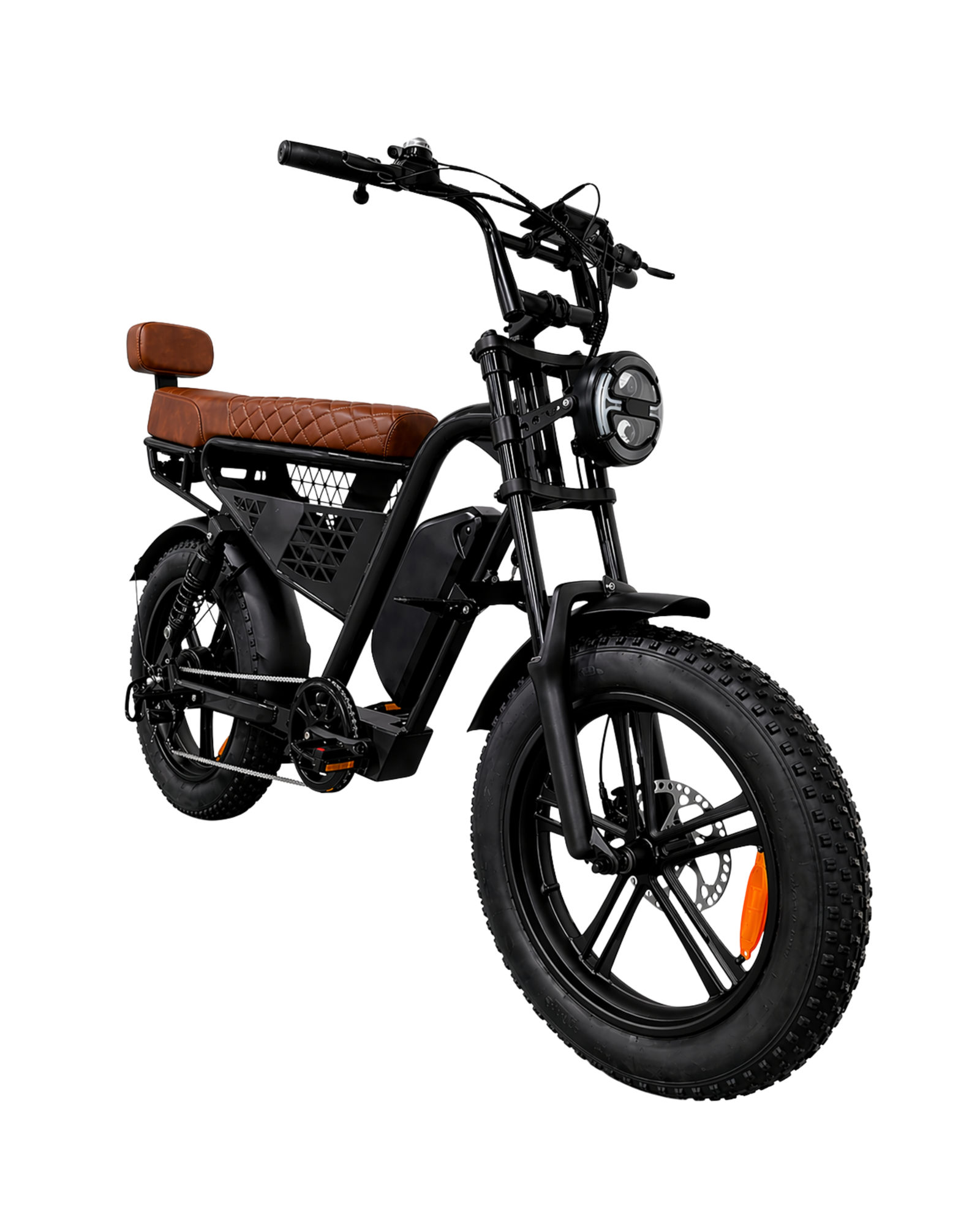 Bicicleta Elétrica EBA220 1000W Preto com Banco Marrom